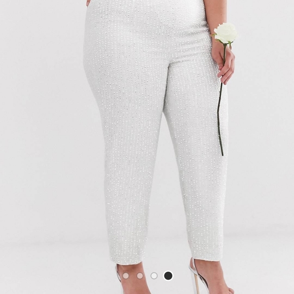 ASOS EDITION Curve embellished pants - Picture 4 of 11